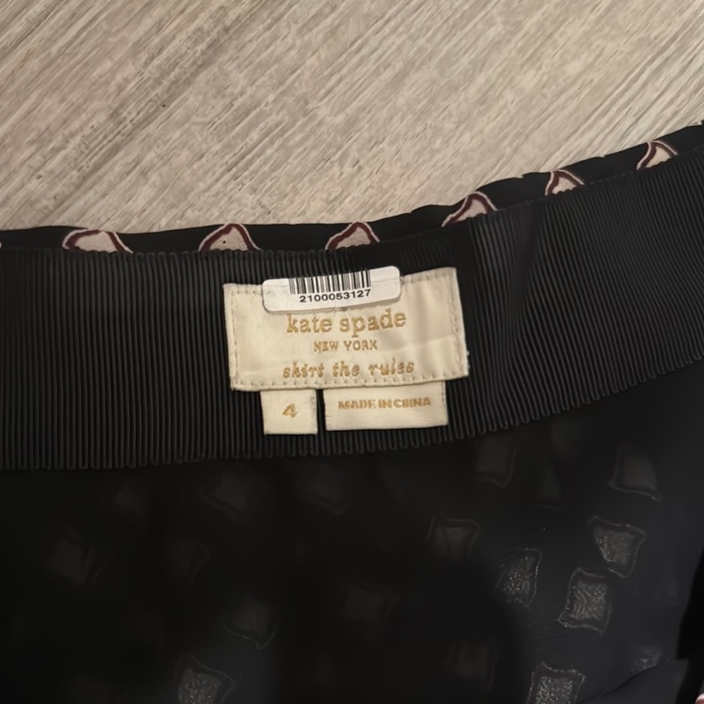 Kate Spade Pleated High Waisted Skirt Black Size 4 - Picture 4 of 6